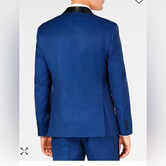 Ryan Seacrest Slim-Fit Stretch Cobalt Blue Tuxedo Set Size 44S, Pants 36Wx30L - Picture 3 of 16